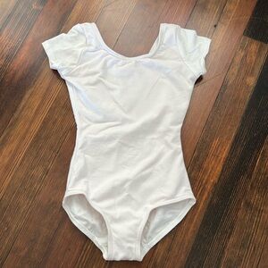 Capezio white ballet leotard, size: child small